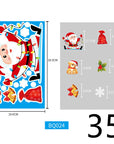 Christmas Decorations Glass Electrostatic Stickers