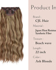 Synthetic Long Wavy Clip Hair Extensions