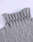 Turtleneck Twist Knitted Sweater Dress