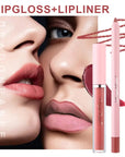 4pcs Lip Gloss Lip Liner Pen Set