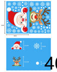 Christmas Decorations Glass Electrostatic Stickers