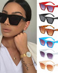 1 PC Car Motor Oversized Square Sunglasses for Women and Men UV Protection Eyeglasses Retro Big Frame Sun Glasses Fashion Shades