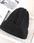 Winter Mohair Women Fleece Knitted Beanie