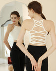 Solid Color Shockproof Beauty Back Slim Trousers Yoga Professional Gym Training High Elasticity Suit