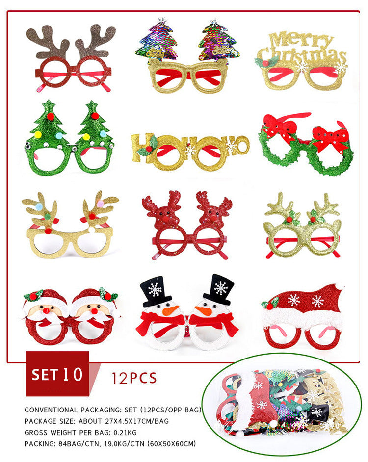 Christmas Decorations Glasses Suit