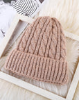 Winter Mohair Women Fleece Knitted Beanie