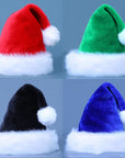 Decorations Red Plush Christmas Hat