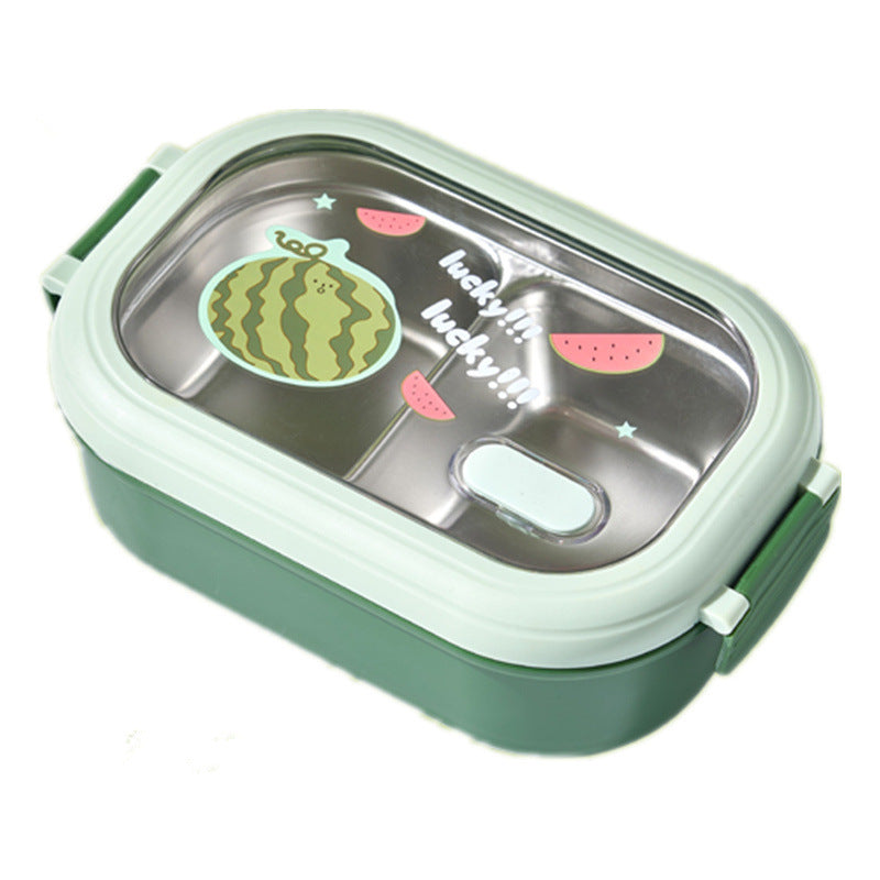 Stainless Steel Lunch Box Fruit Printed Student Lunch