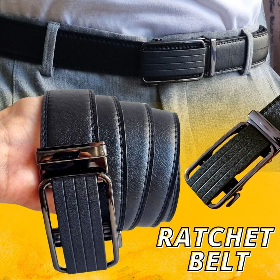 Men's Ratchet Belt Leather Mens Belt With Slide Buckle Ratchet Belts For Men USA