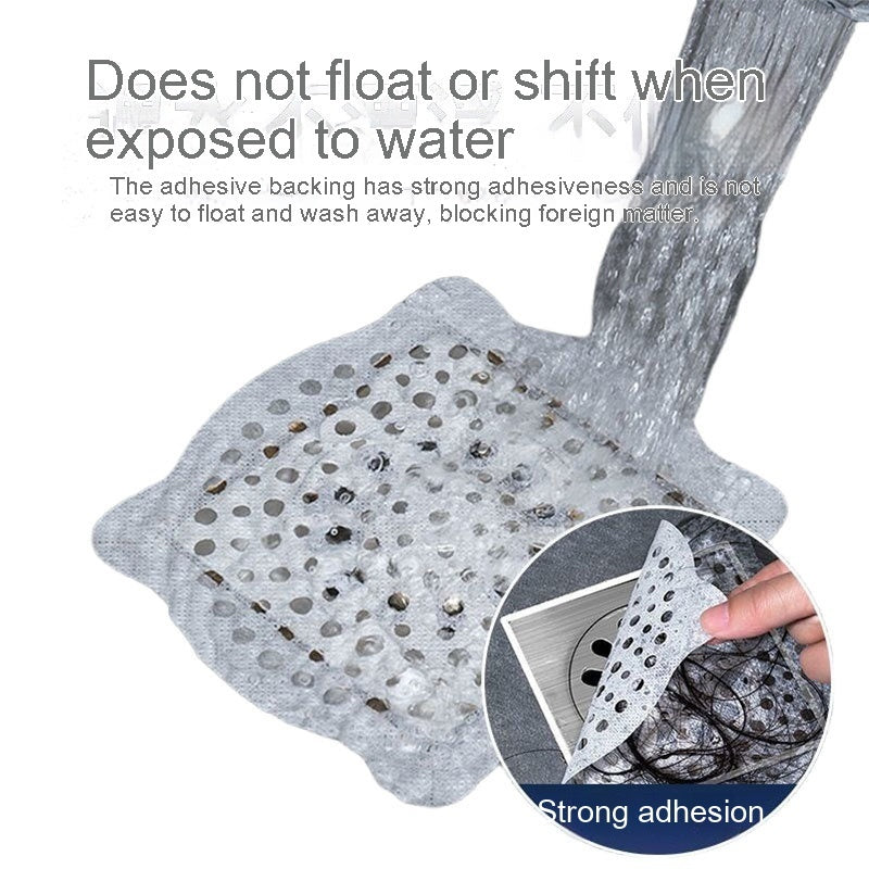 Disposable Self-adhesive Tian Zi Floor Drain Sheet Anti-blocking Insect-proof Anti-hair