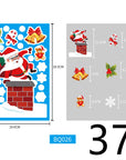 Christmas Decorations Glass Electrostatic Stickers