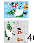 Christmas Decorations Glass Electrostatic Stickers