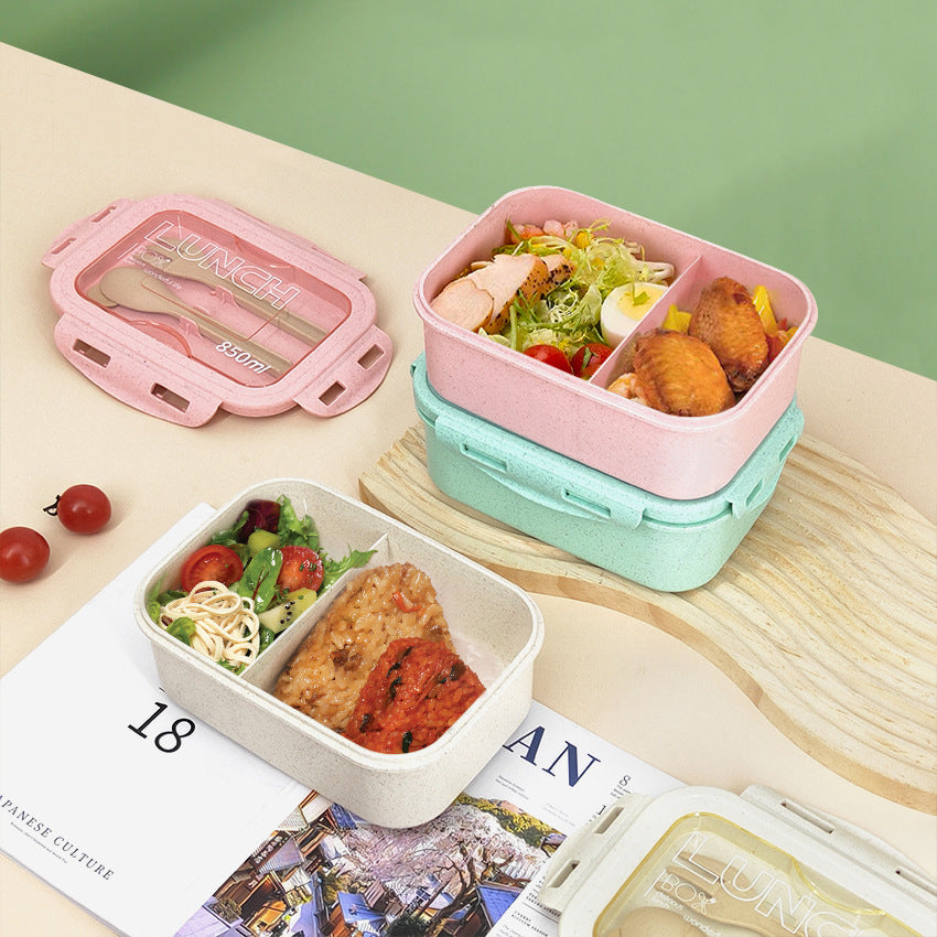 Wheat Straw Insulated Lunch Student Convenient Lunch Box