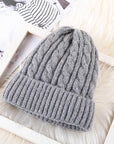 Winter Mohair Women Fleece Knitted Beanie