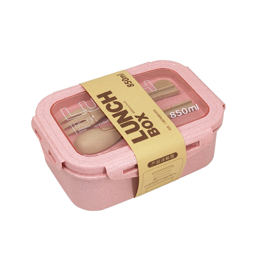 Wheat Straw Insulated Lunch Student Convenient Lunch Box