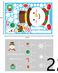 Christmas Decorations Glass Electrostatic Stickers