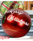 Christmas Ornament Ball Outdoor Pvc 60CM Inflatable Decorated Ball PVC Giant Big Large Balls Xmas Tree Decorations Toy Ball