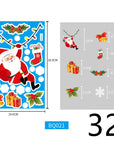 Christmas Decorations Glass Electrostatic Stickers