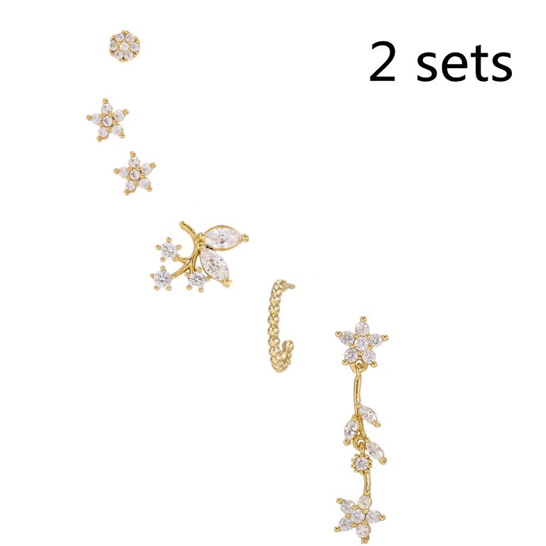 Romantic Star And Moon Series Popular Butterfly Earrings