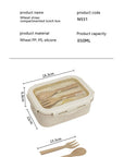 Wheat Straw Insulated Lunch Student Convenient Lunch Box