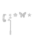 Romantic Star And Moon Series Popular Butterfly Earrings