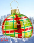 Christmas Ornament Ball Outdoor Pvc 60CM Inflatable Decorated Ball PVC Giant Big Large Balls Xmas Tree Decorations Toy Ball