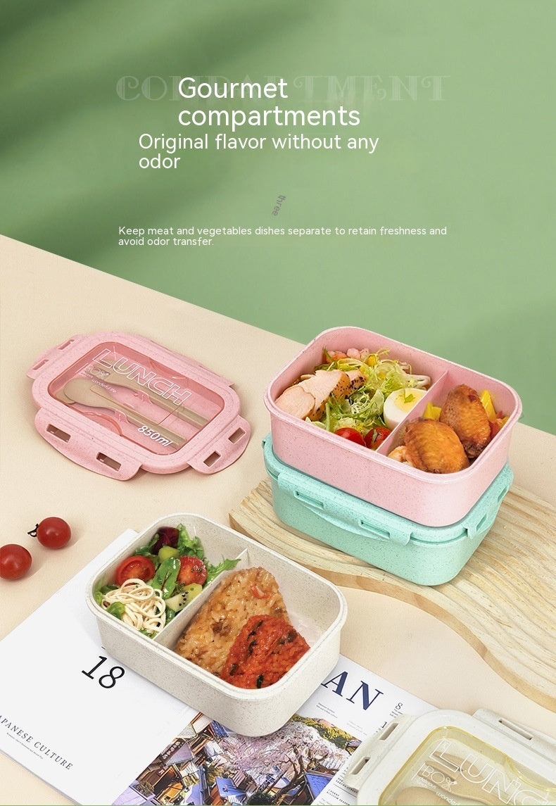 Wheat Straw Insulated Lunch Student Convenient Lunch Box