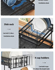 Kitchen Dish Rack Draining Rack Tableware Flat Ware Storage Rack