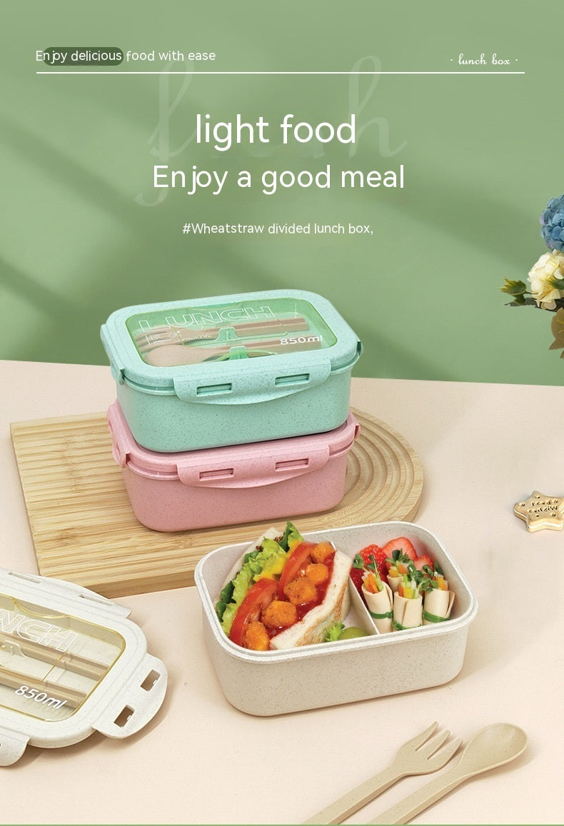 Wheat Straw Insulated Lunch Student Convenient Lunch Box