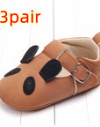 Spring and autumn cartoon animal baby shoes matte leather non-slip soft bottom baby shoes wholesale 0884