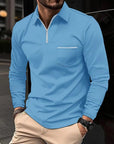 Men's Long Sleeved Sports Polo Shirt