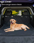 Seat Cover Rear Back Car Pet Dog Travel Waterproof Bench Protector Luxury -Black