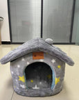 Foldable Dog House Pet Cat Bed Winter Dog Villa Sleep Kennel Removable Nest Warm Enclosed Cave Sofa Pets Supplies