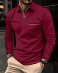 Men's Long Sleeved Sports Polo Shirt