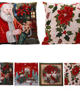 Christmas Square Pillow Cover Home Christmas Decorations