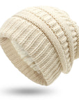 Hats Women's Protective Hairstyles, Warm Woolen Knit Satin Hats