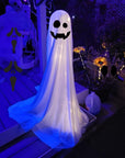 Ghost Halloween Decorations In The Front Porch Courtyard