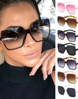 1 PC Car Motor Oversized Square Sunglasses for Women and Men UV Protection Eyeglasses Retro Big Frame Sun Glasses Fashion Shades