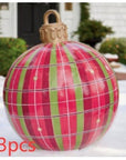 Christmas Ornament Ball Outdoor Pvc 60CM Inflatable Decorated Ball PVC Giant Big Large Balls Xmas Tree Decorations Toy Ball