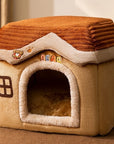 Foldable Dog House Pet Cat Bed Winter Dog Villa Sleep Kennel Removable Nest Warm Enclosed Cave Sofa Pets Supplies