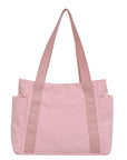 New Japanese Style Solid Color Tote Bag Shoulder Bag Casual Simple Canvas Handbag