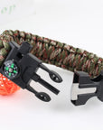 Emergency Paracord Bracelets, Survival Bracelet With Embedded Compass Whistle Survival Fire Starter Scraper Accessories, Suit For Hiking, Camping, Fishing And Hunting