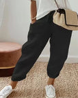 Women's Fashion Cotton Linen Solid Color Casual Pants