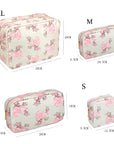 Makeup Bag  Printed Bow Toiletry Pouch Waterpro