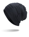 Fleece Three Stripes Knitted Beanie Hat