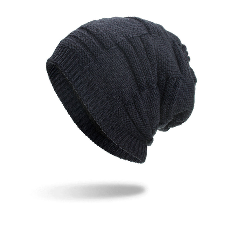 Fleece Three Stripes Knitted Beanie Hat