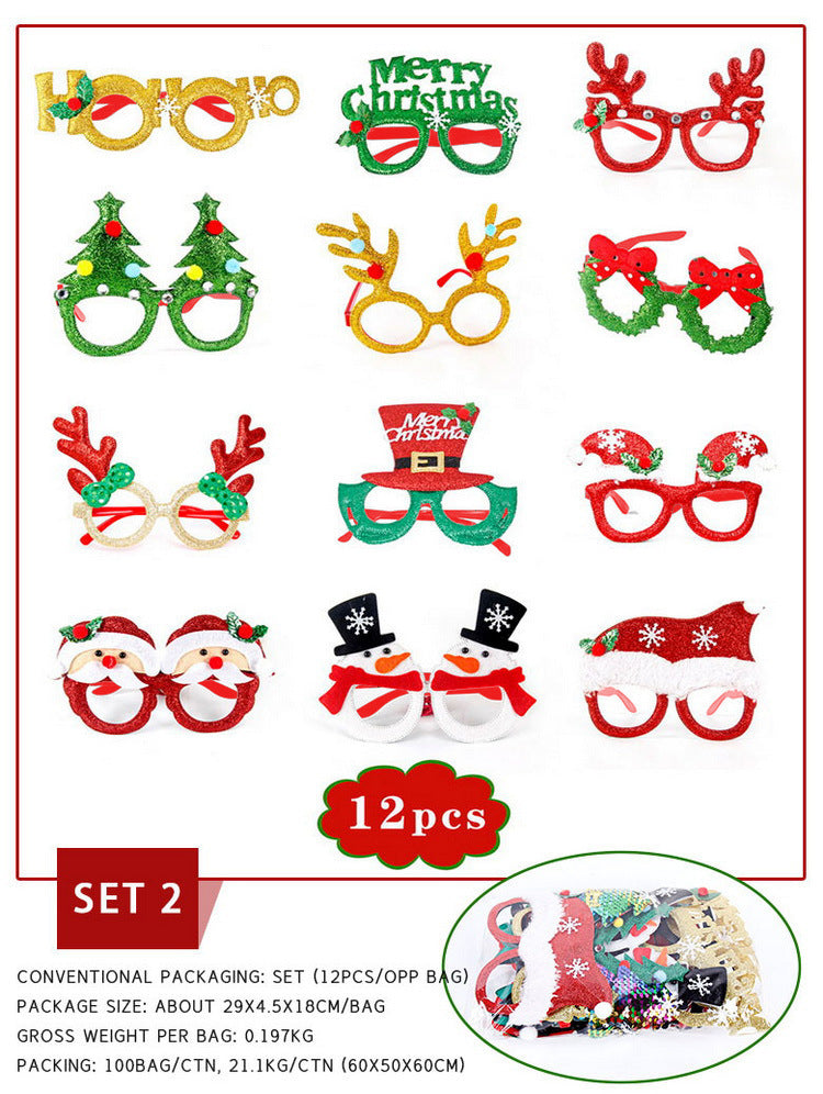 Christmas Decorations Glasses Suit