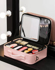 Portable LED Makeup Storage Bag With Mirror