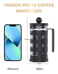 RAINBEAN  French Press Coffee Maker Easy Cleaning Cafeteria, Heat Resistant Borosilicate Glass