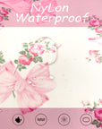 Makeup Bag  Printed Bow Toiletry Pouch Waterpro